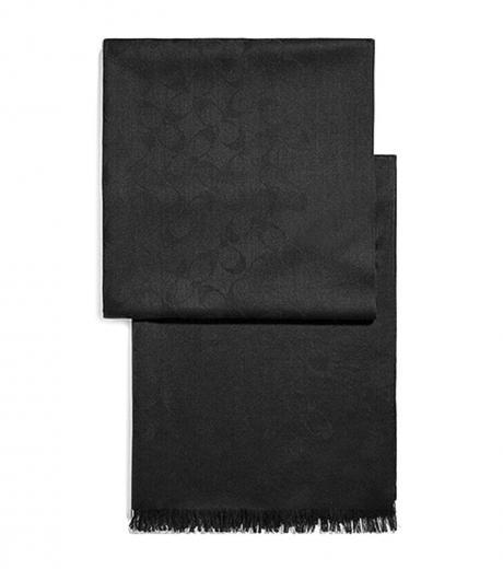 black signature wrap scarf