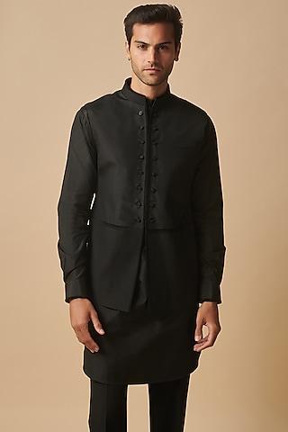 black silk bundi jacket