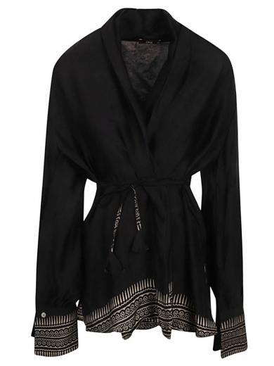 black silk cardigan