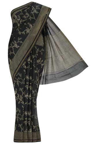black silk cotton saree