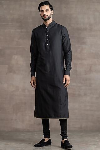 black silk kurta set