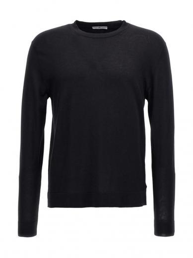 black silk sweater