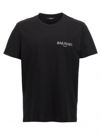 black silver balmain vintage t-shirt