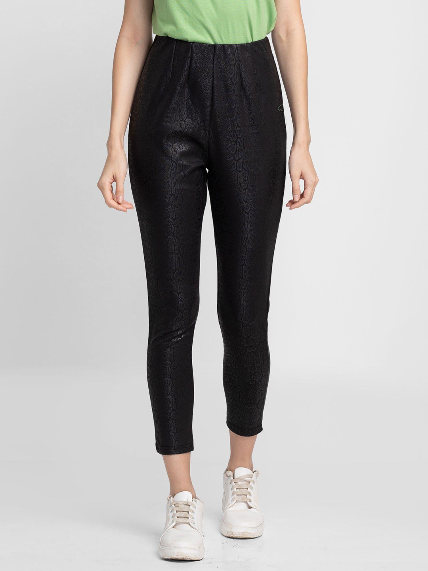 black skinny fit trousers