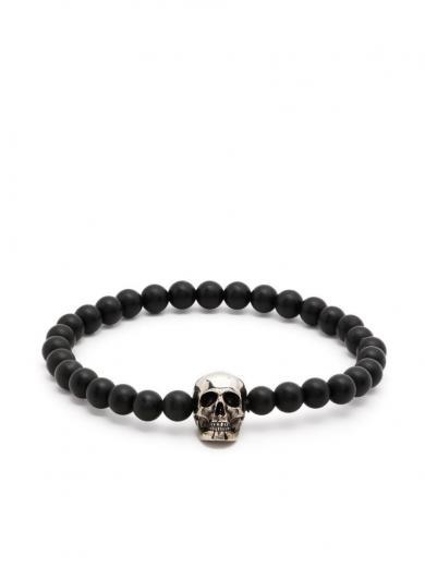 black skull beaded bracelet