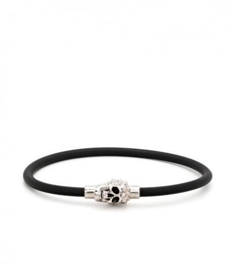black skull rubber bracelet