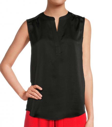 black sleeveless blouse