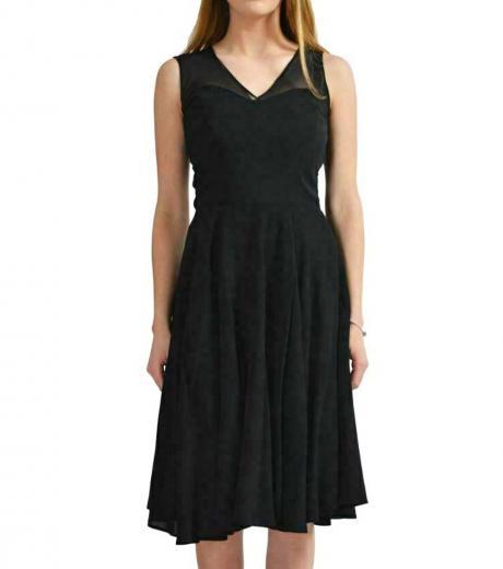 black sleeveless sheath dress