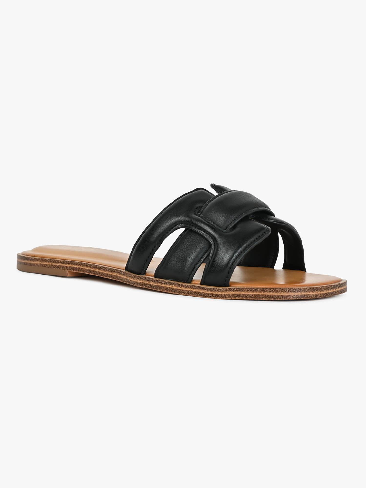 black slide flats