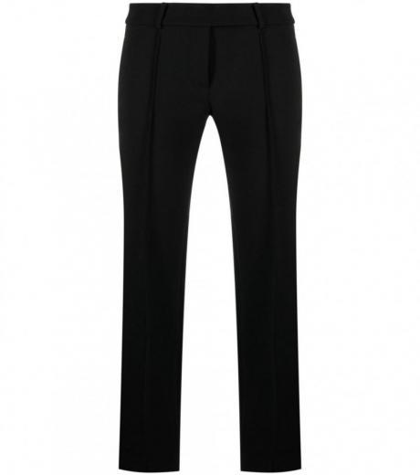 black slim fit bootcut trousers