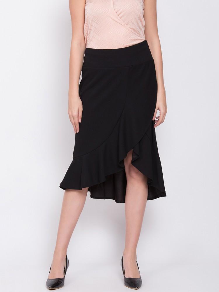 black slim fit skirt