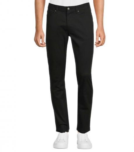 black slim fit twill pants