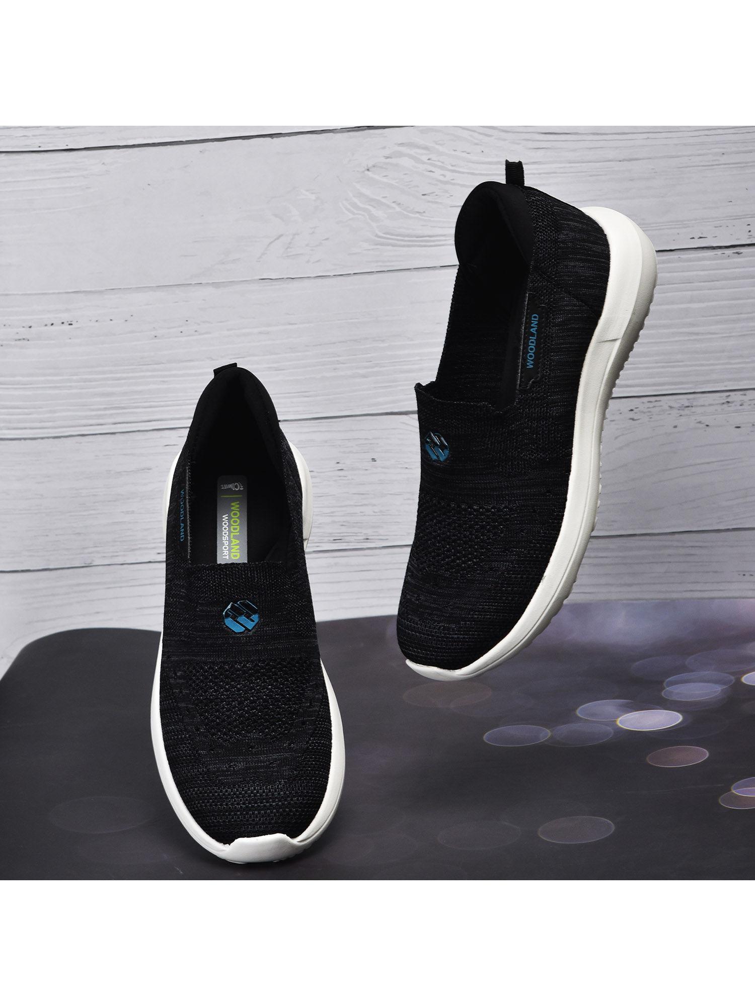 black slip-on shoe for men