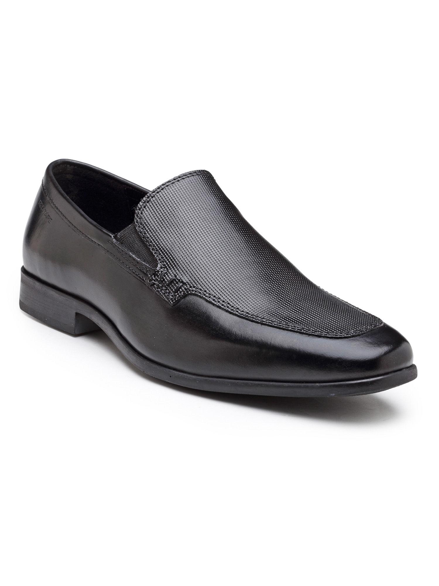 black slip-on shoes
