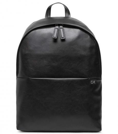 black soft round large backpack