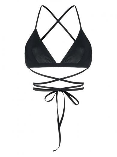 black solange triangle bikini top