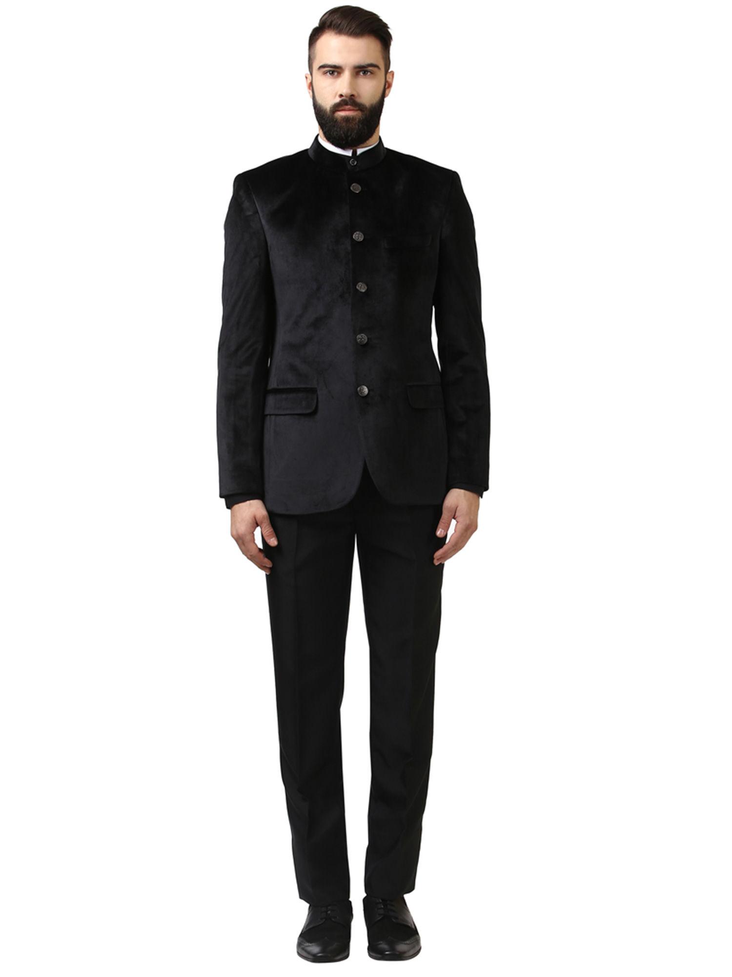 black solid 2-piece suit