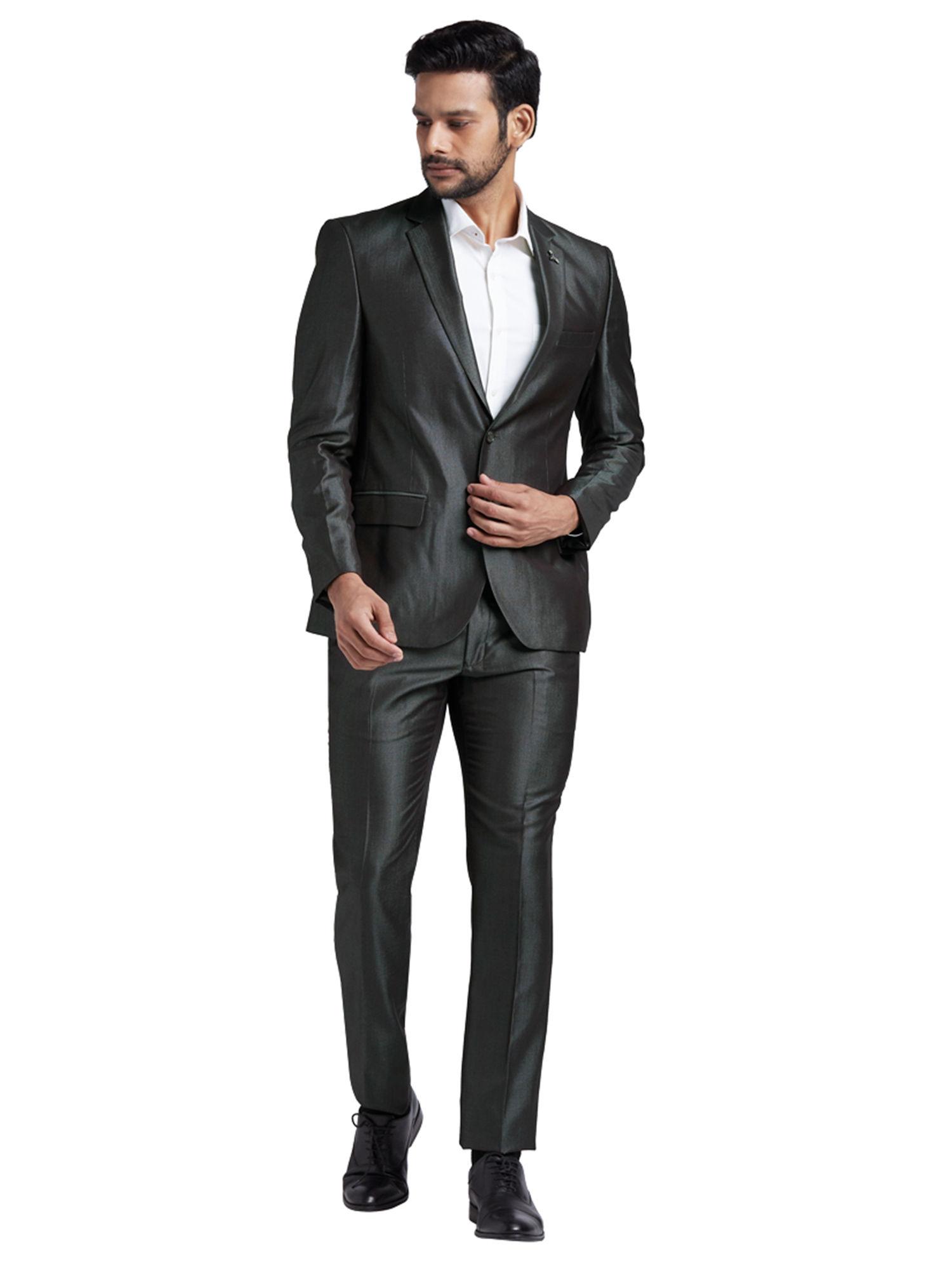 black solid blazer with trouser (set of 2)