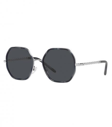 black solid gray irregular sunglasses