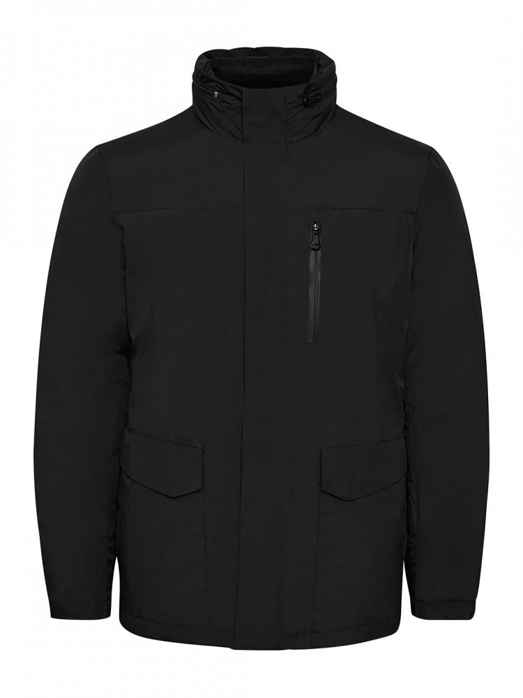 black solid high neck jacket