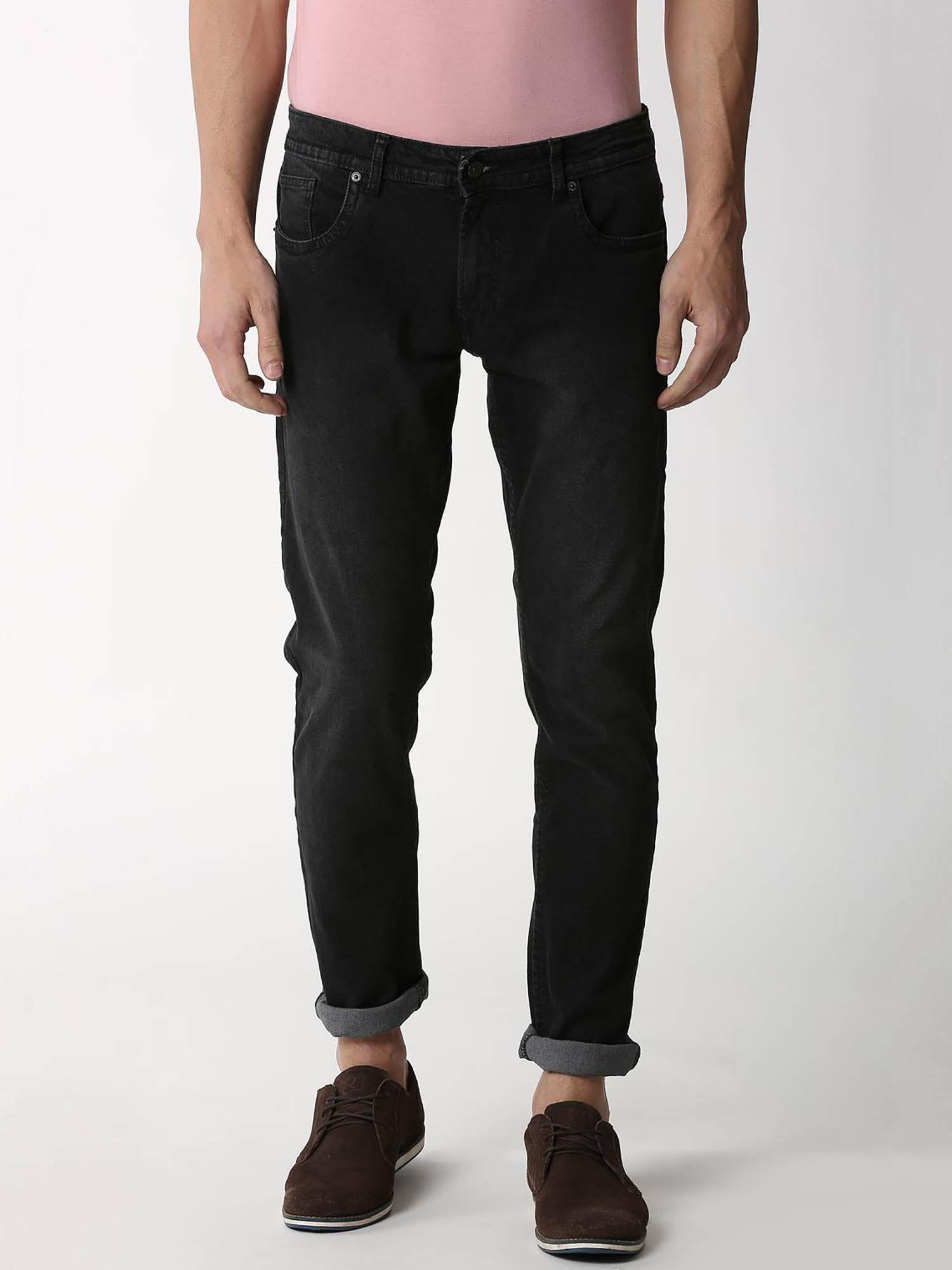 black solid jeans