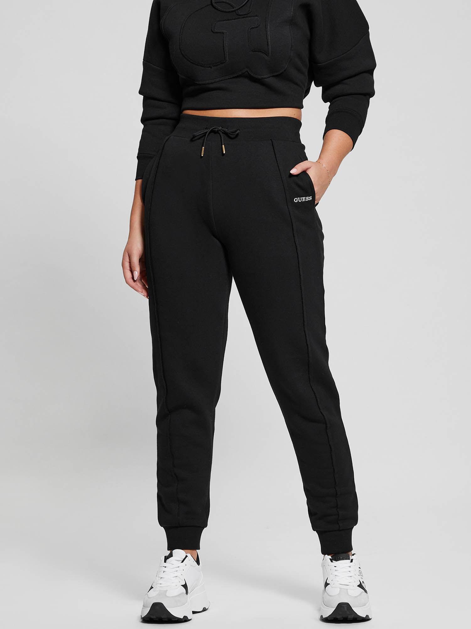 black solid joggers