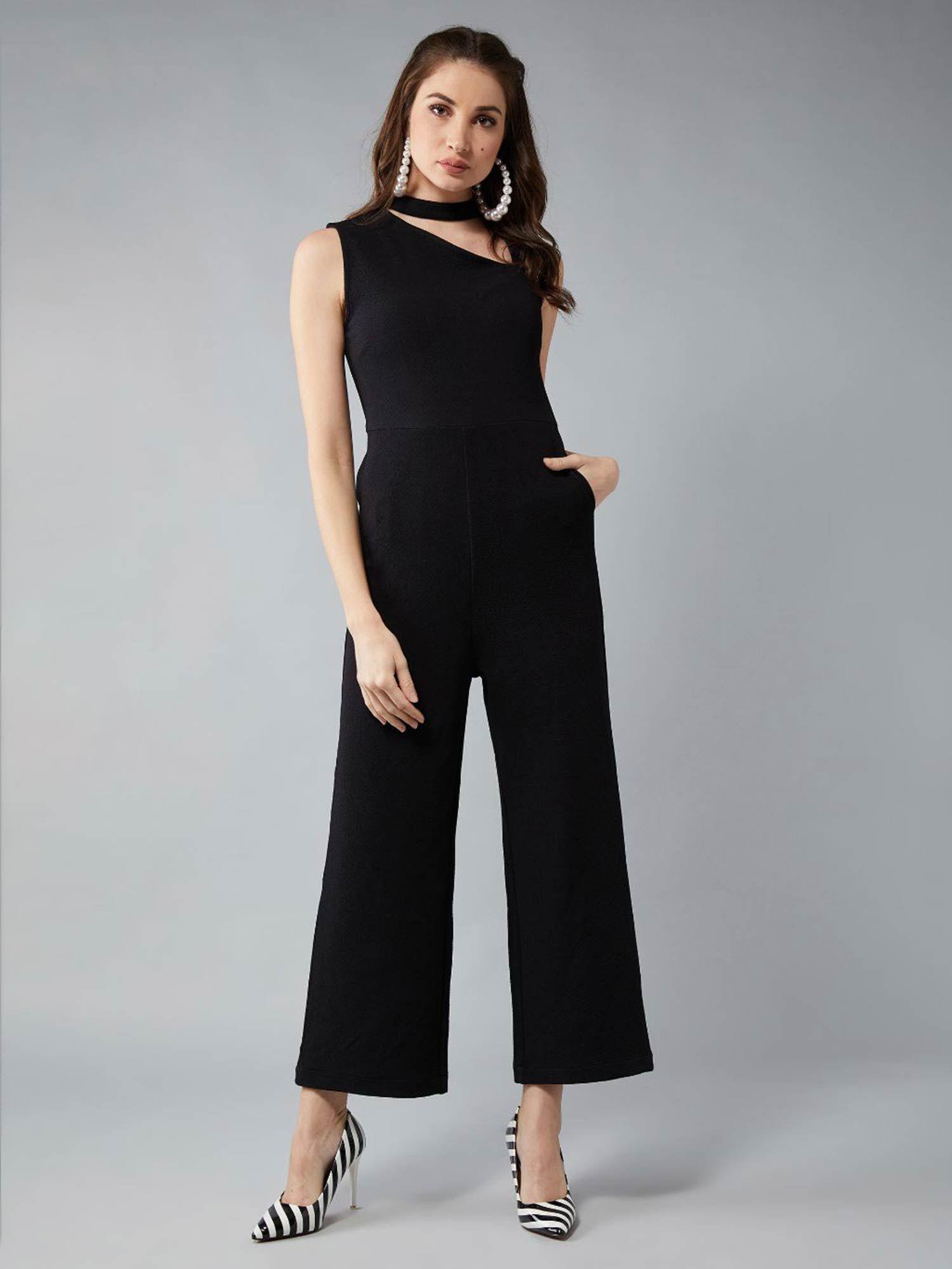 black solid jumpsuit