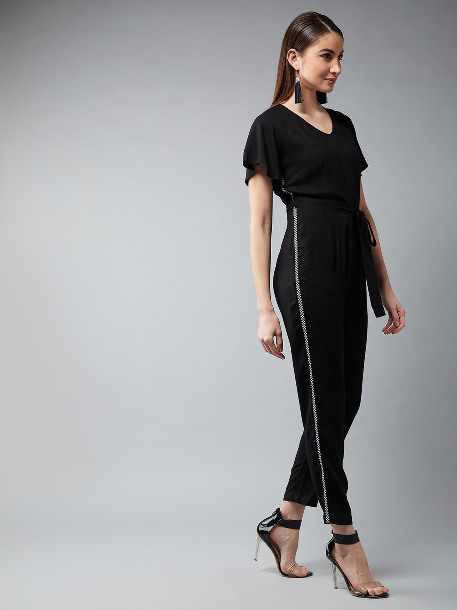 black solid jumpsuit