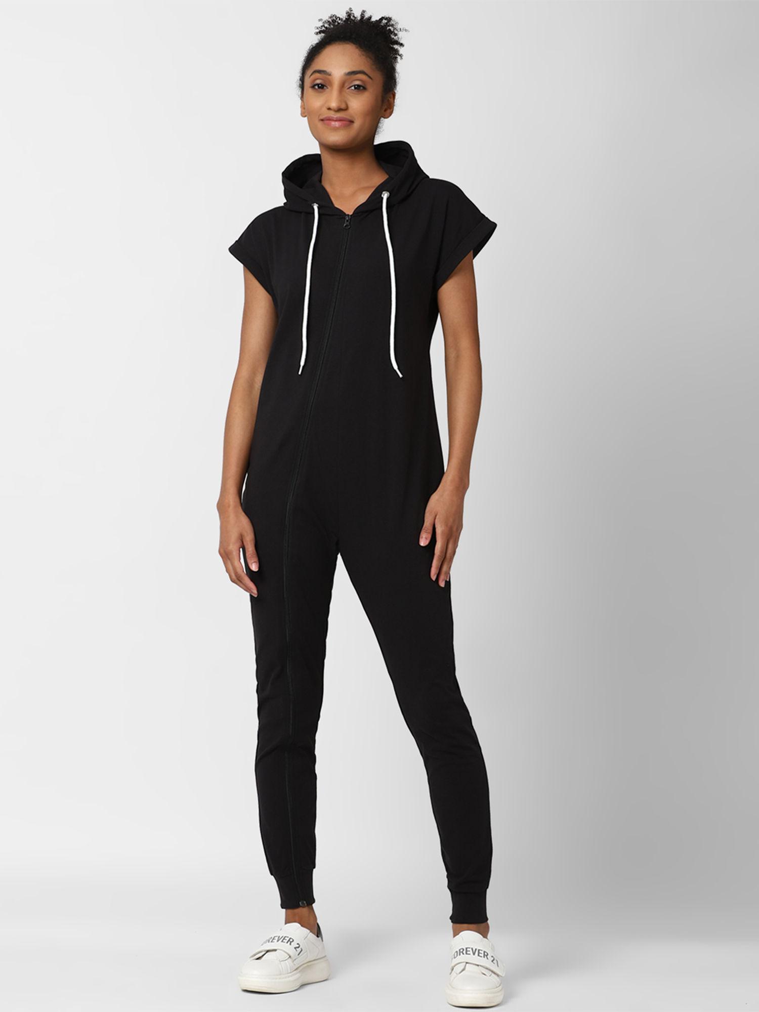 black solid jumpsuit