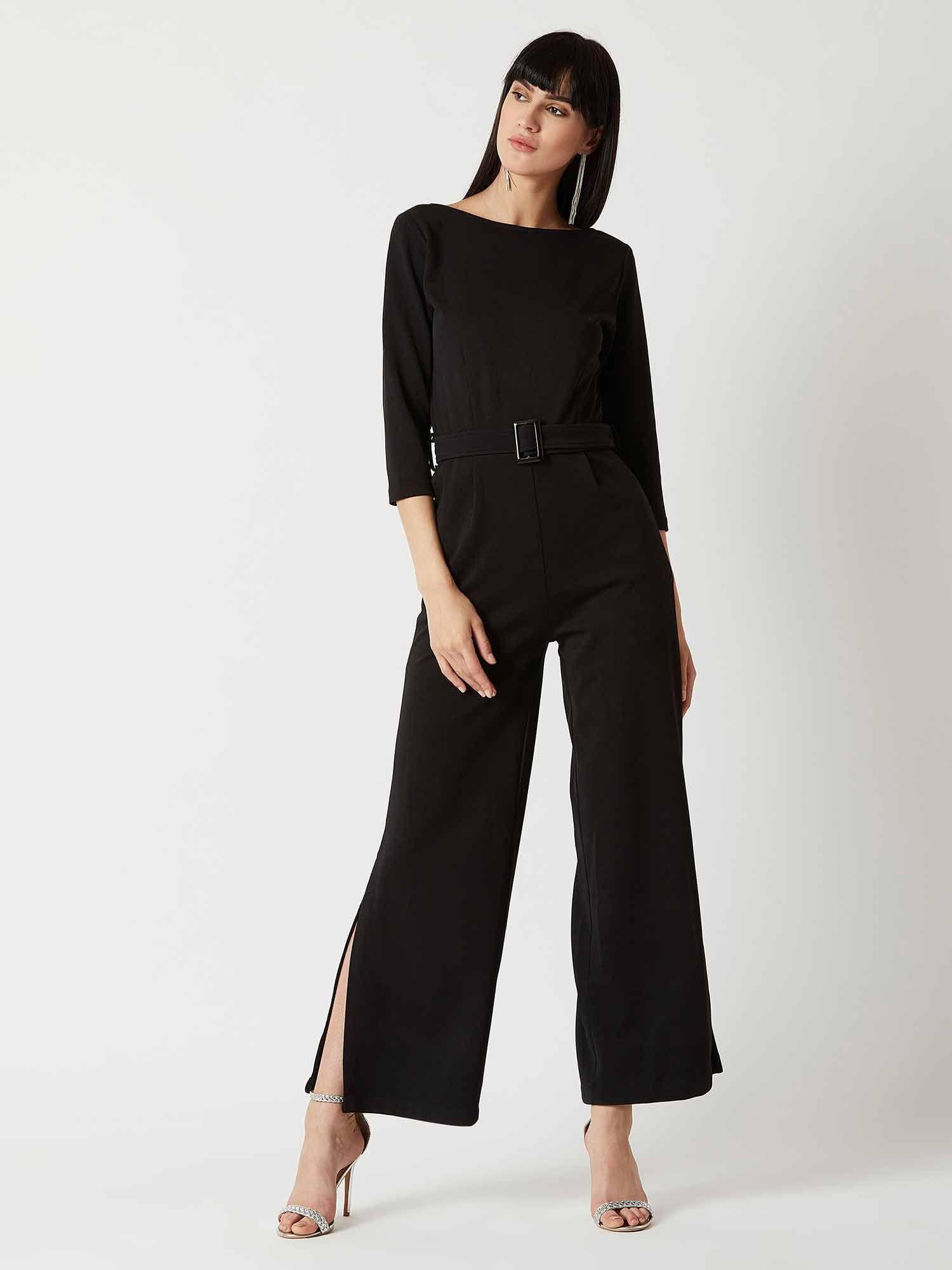 black solid jumpsuit