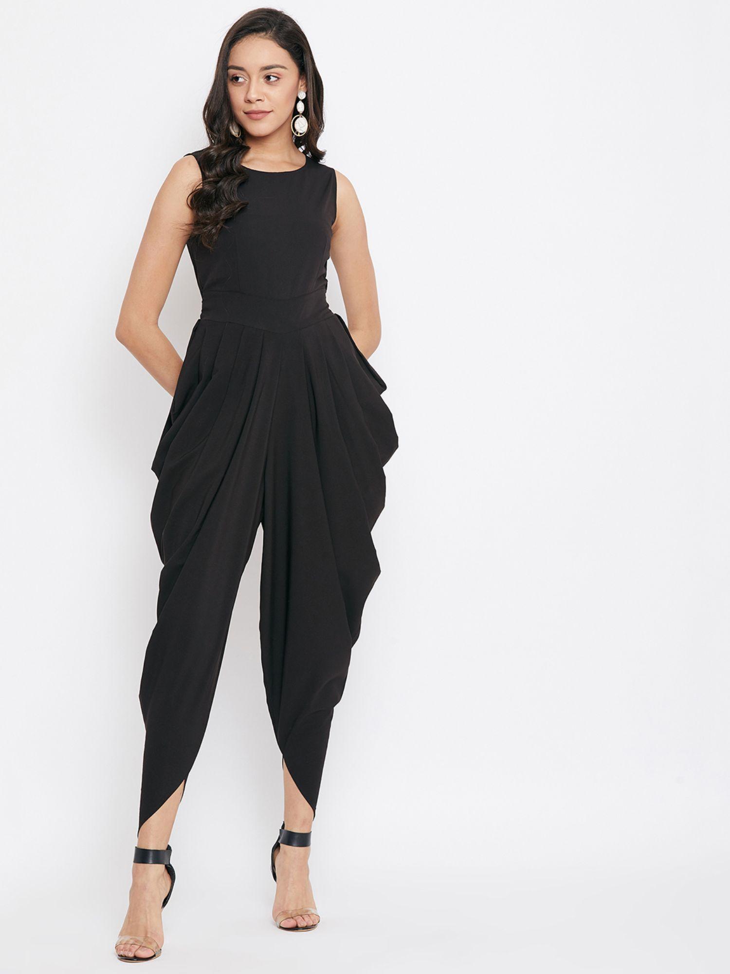 black solid jumpsuit