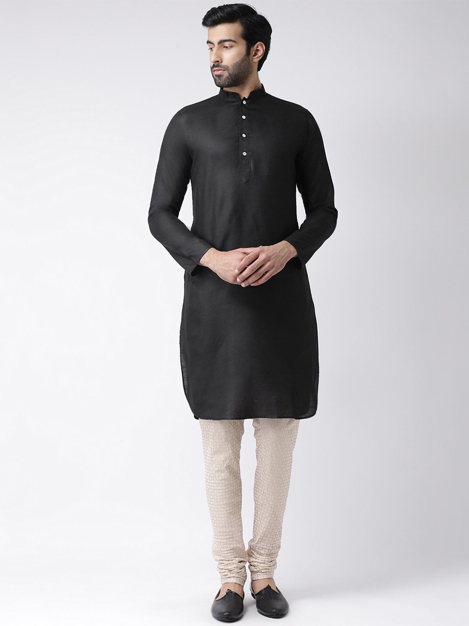 black solid kurta