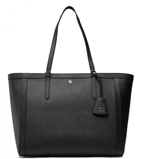 black solid medium tote