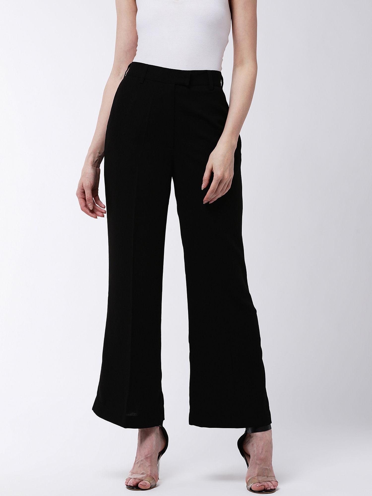 black solid pant