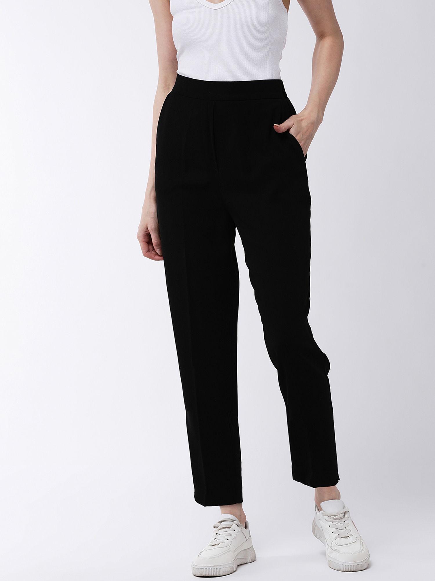 black solid pant