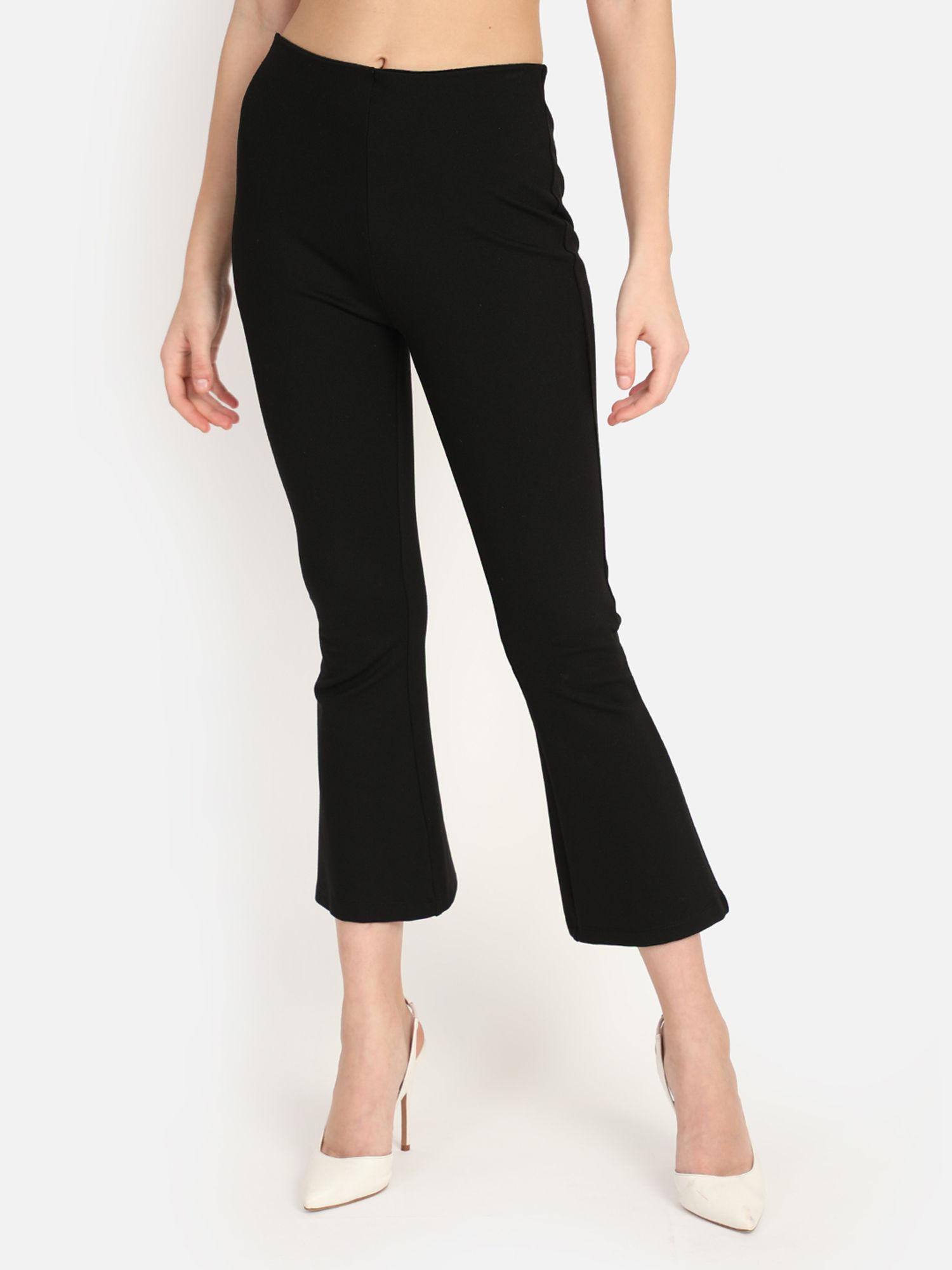 black solid pants