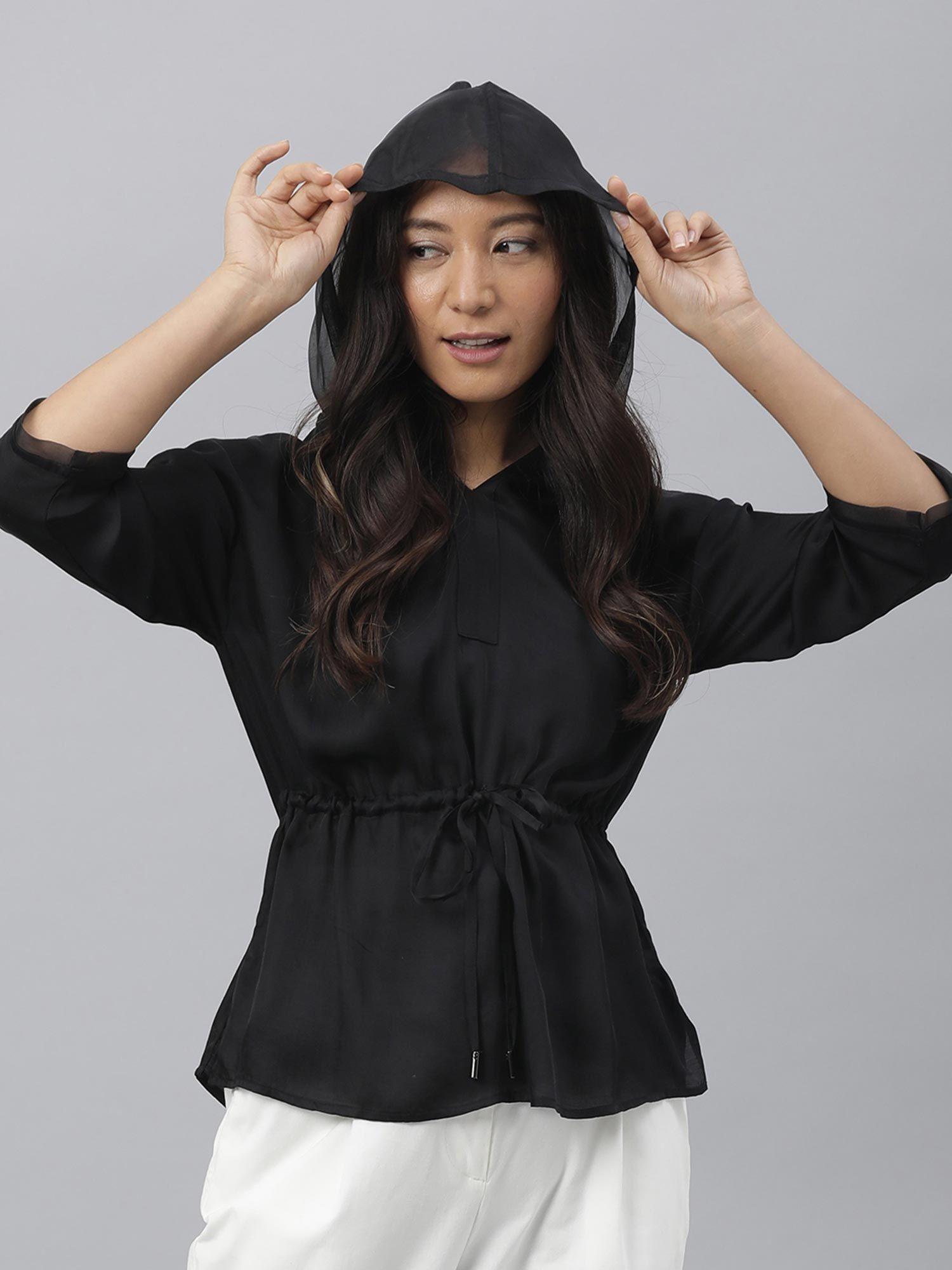 black solid plain top