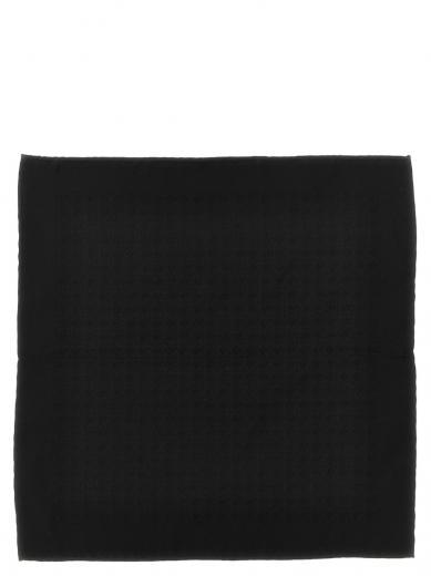 black solid pocket square