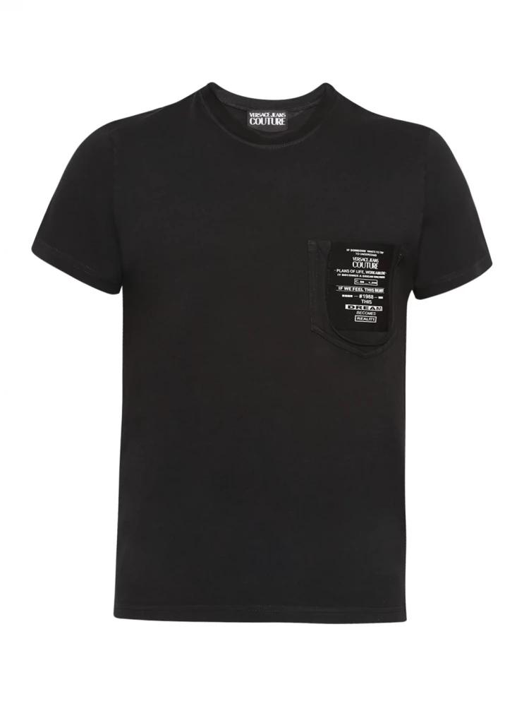 black solid round neck t-shirt