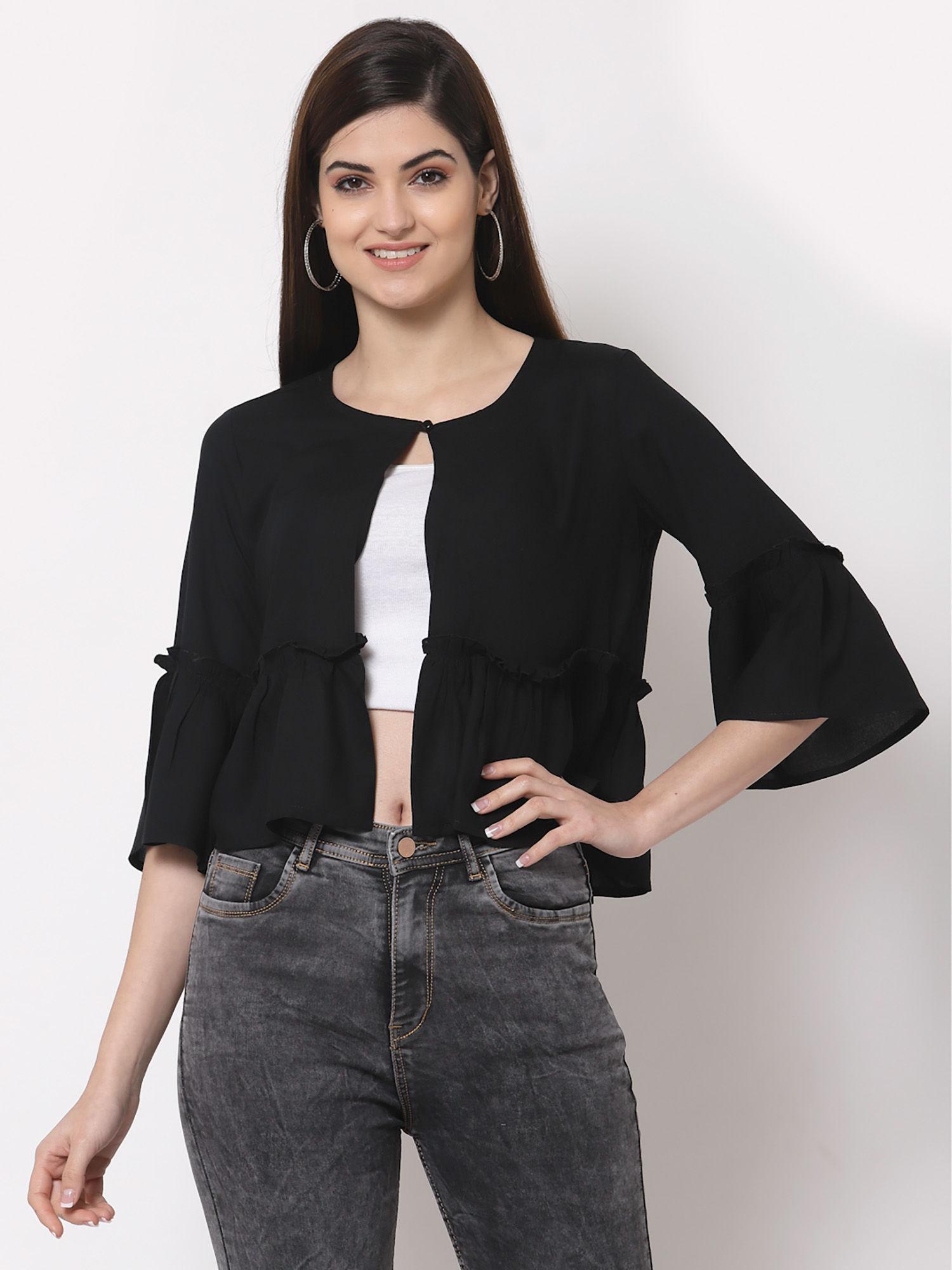 black solid shrug