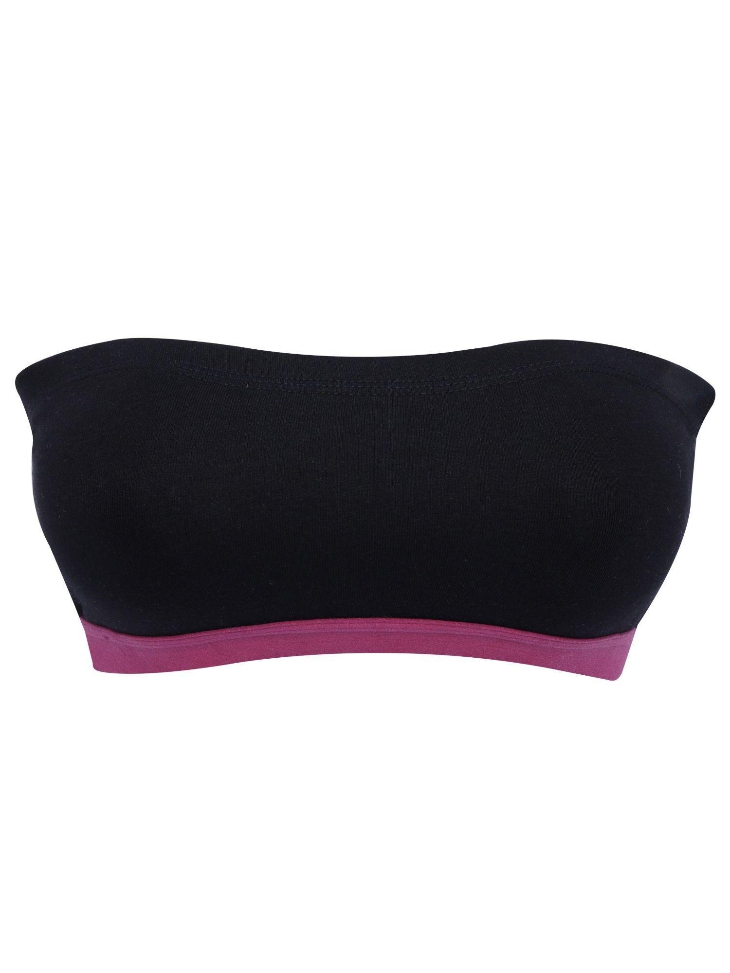 black solid strapless bra for girls black