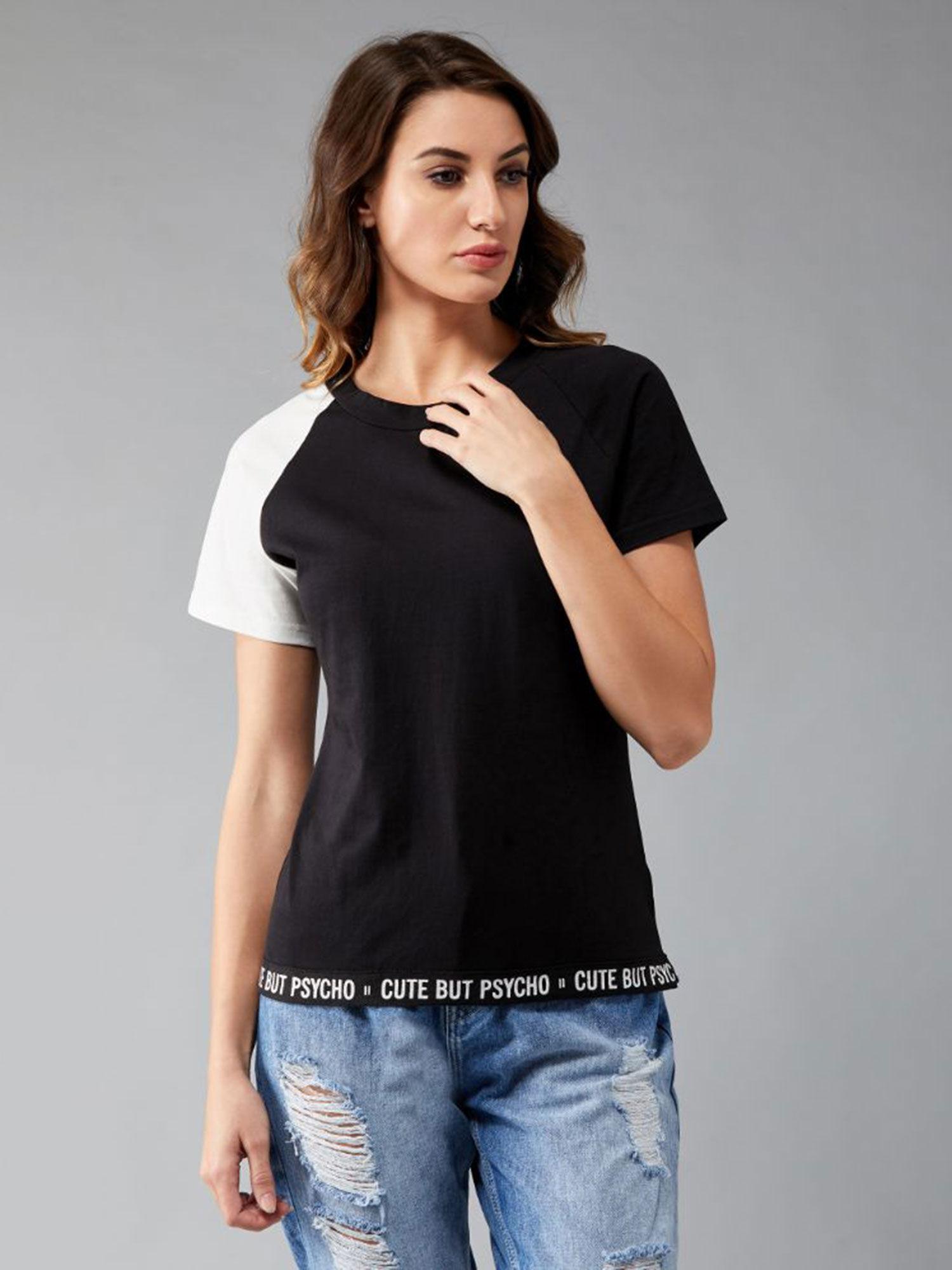 black solid t-shirt