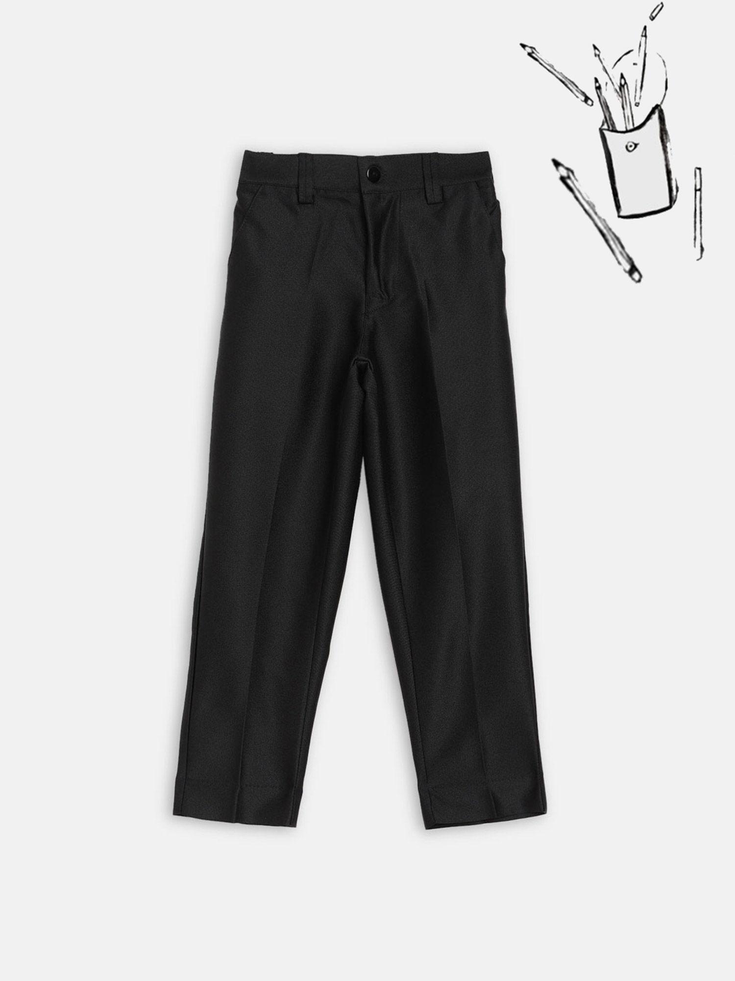 black solid trouser