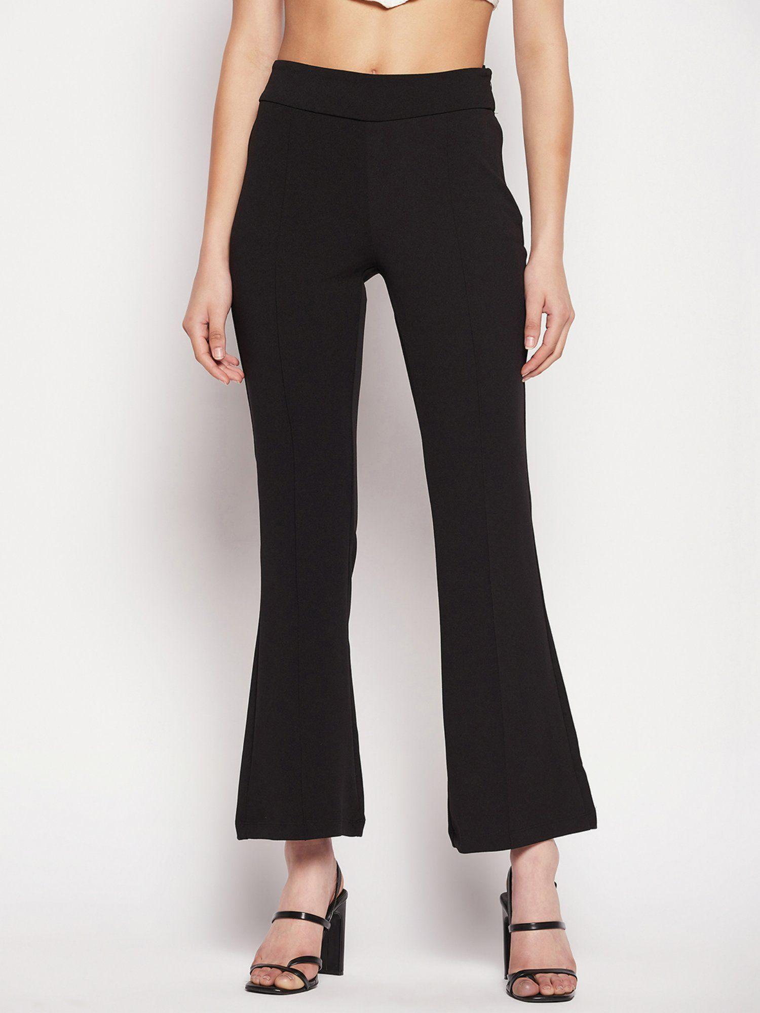 black solid trouser