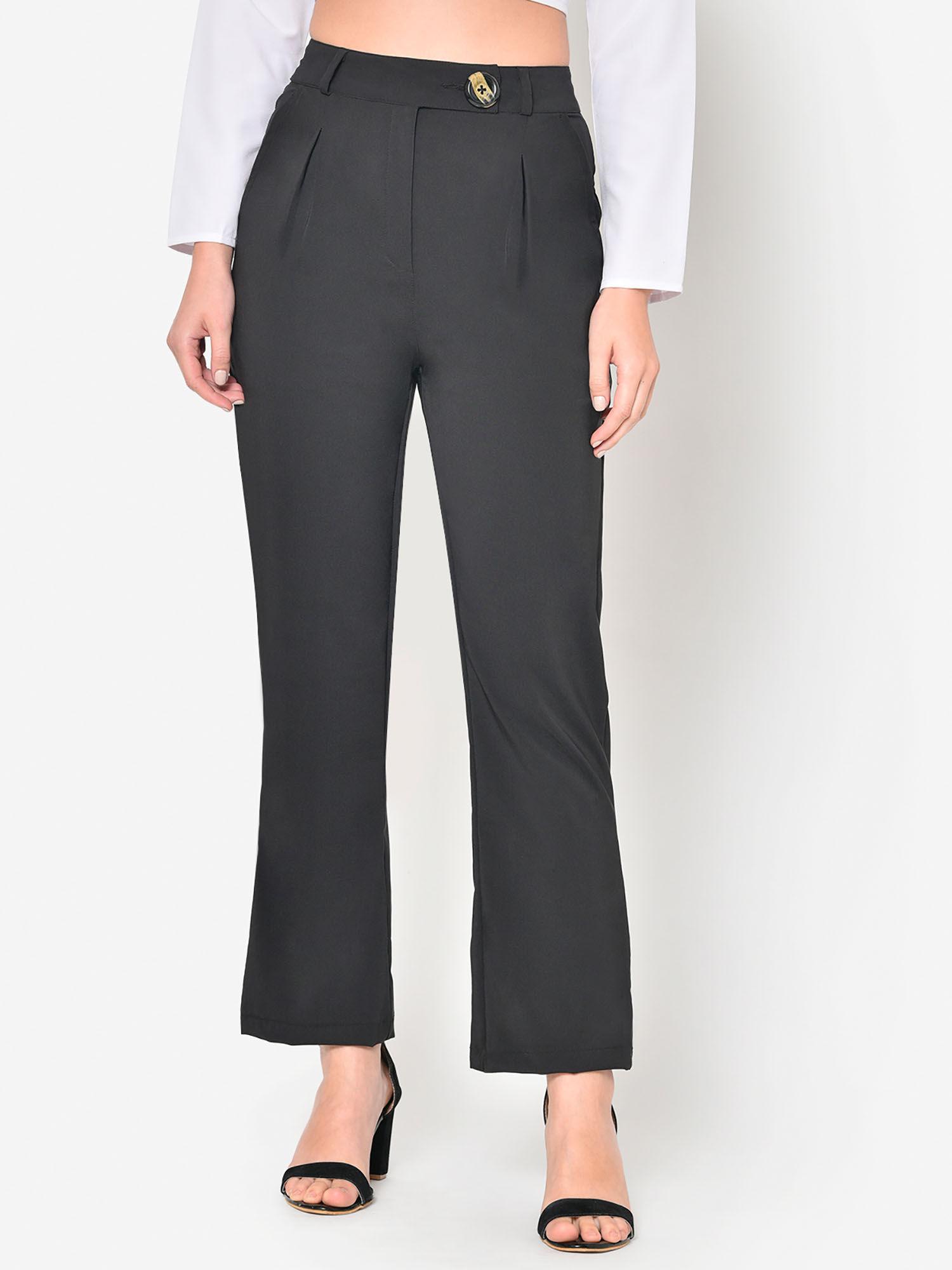 black solid trouser