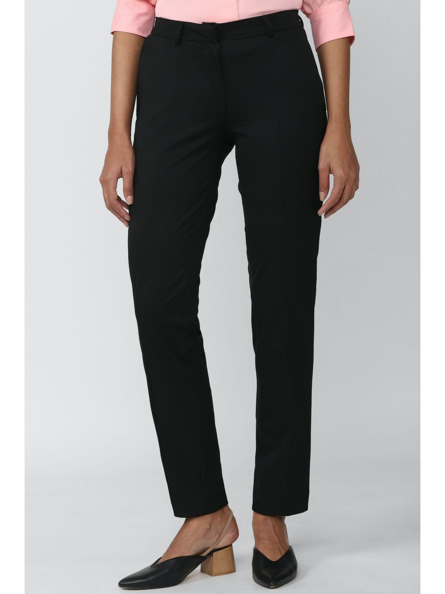 black solid trousers