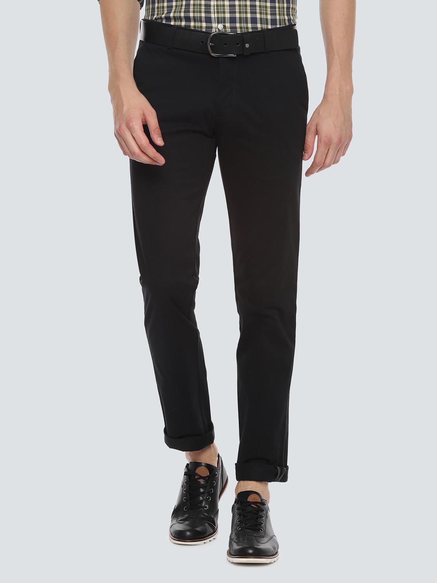 black solid trousers