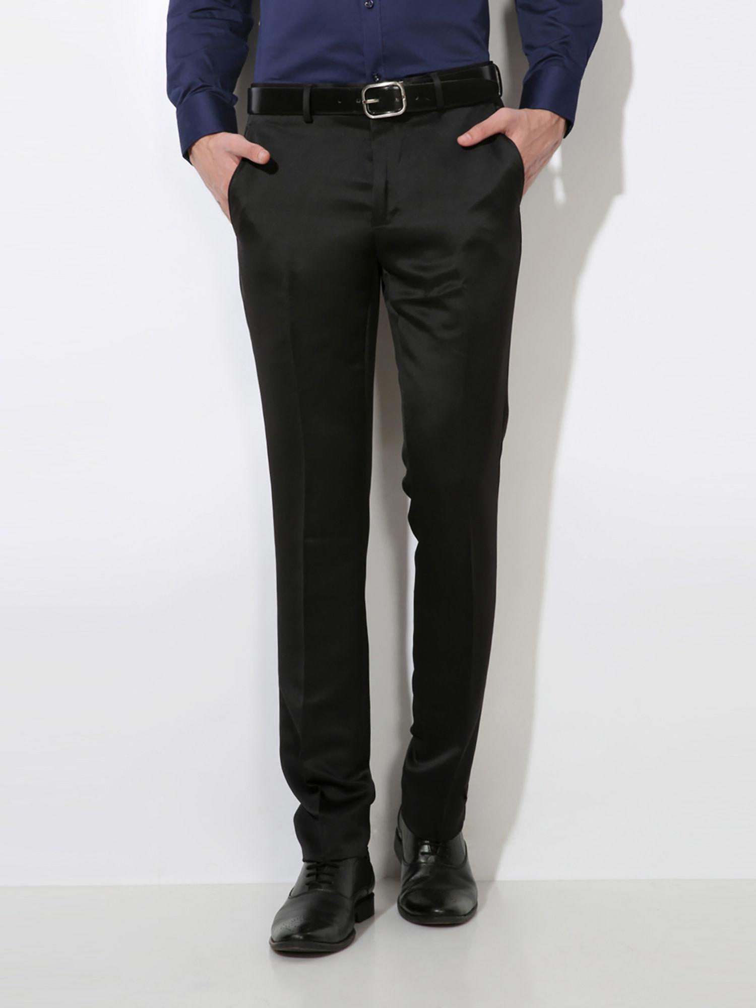 black solid trousers