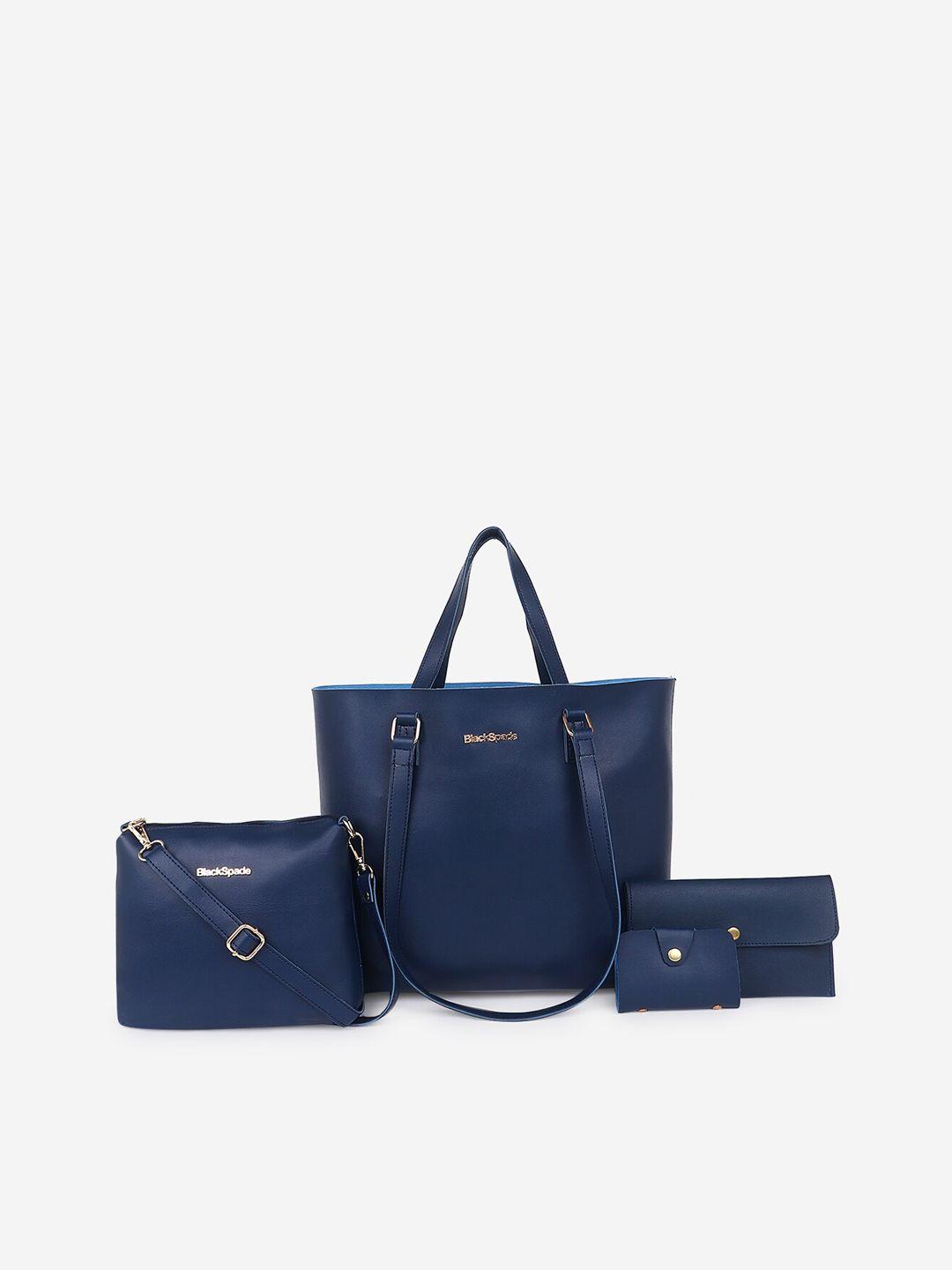 black spade women set of 4 blue hand bags