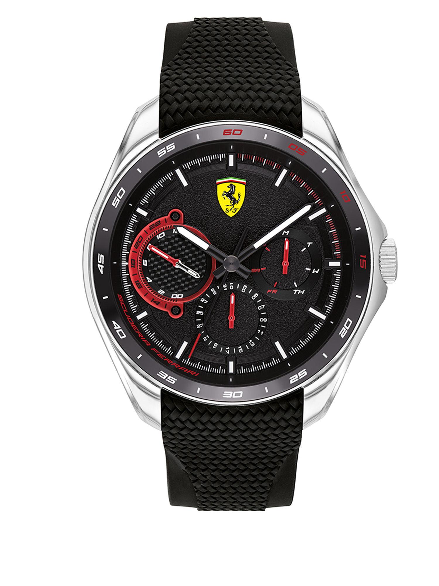 black speedracer round dial analog watch - 0830683